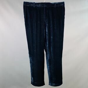 SIES MARJAN Size 34 Navy Corduroy Silk Cotton Zip Fly Casual Pants